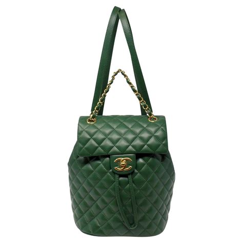 green lambskin chanel urban spirit|Green Quilted Lambskin Urban Spirit Backpack Small.